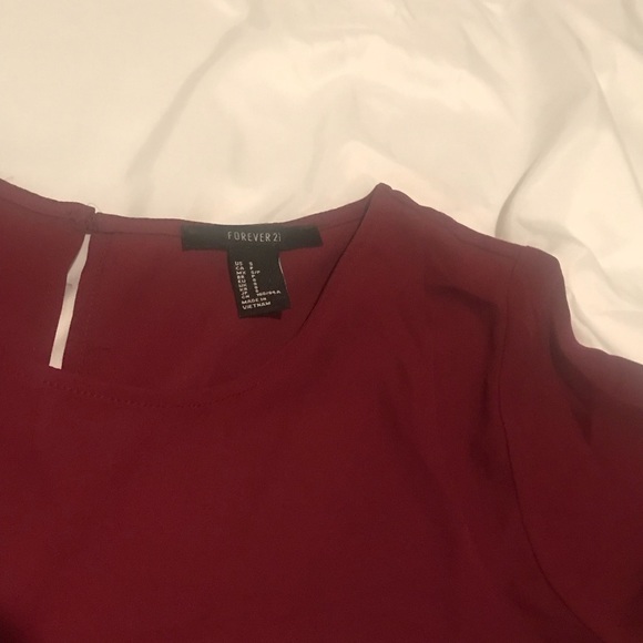 Burgundy long sleeve shirt - Picture 2 of 2
